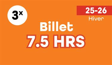 Image for: BILLET - JOURNÉE 7.5 HRS - 3 JOURS